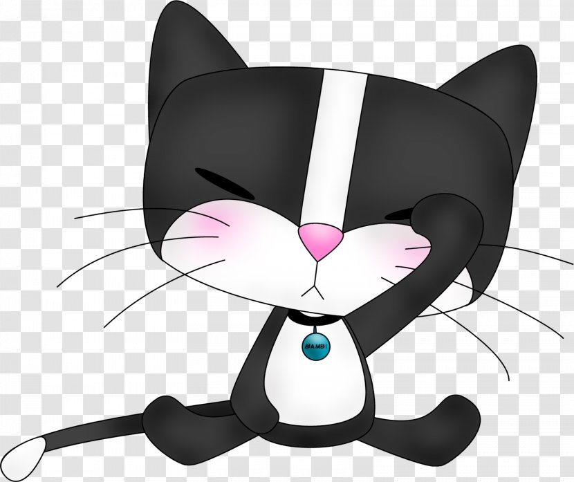 Kitten Whiskers Black Cat Clip Art - Carnivoran - Clipart Transparent PNG