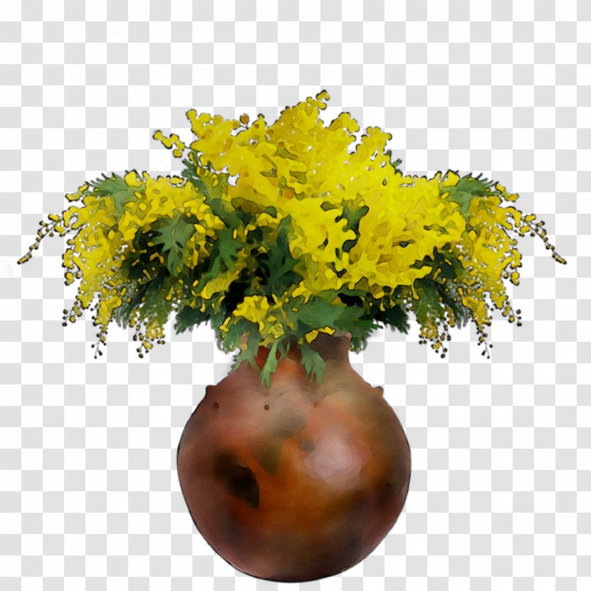 Cut Flowers Yellow Mimosa - Flower - Flowering Plant Transparent PNG