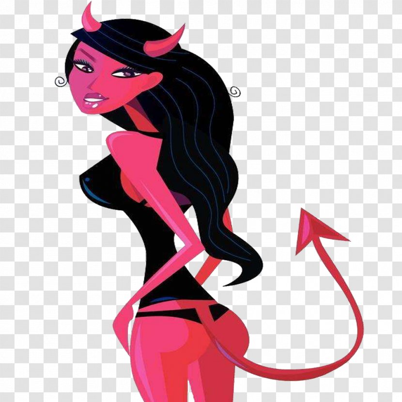Satan Clip Art - Cartoon - Female Image Transparent PNG
