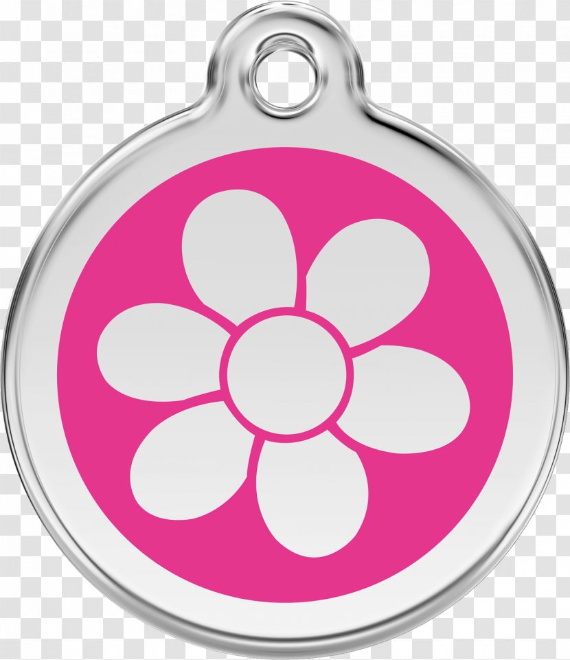 Dog Tag Dingo Cat Pet - Training - Hot Pink Flower Transparent PNG