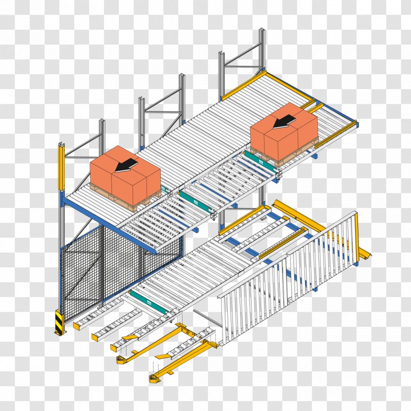 Carton Flow Pallet Racking Hylla Warehouse - Material Transparent PNG