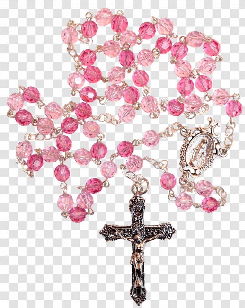 Rosary Prayer Beads Lord's Christian Cross - Jewelry Making Transparent PNG