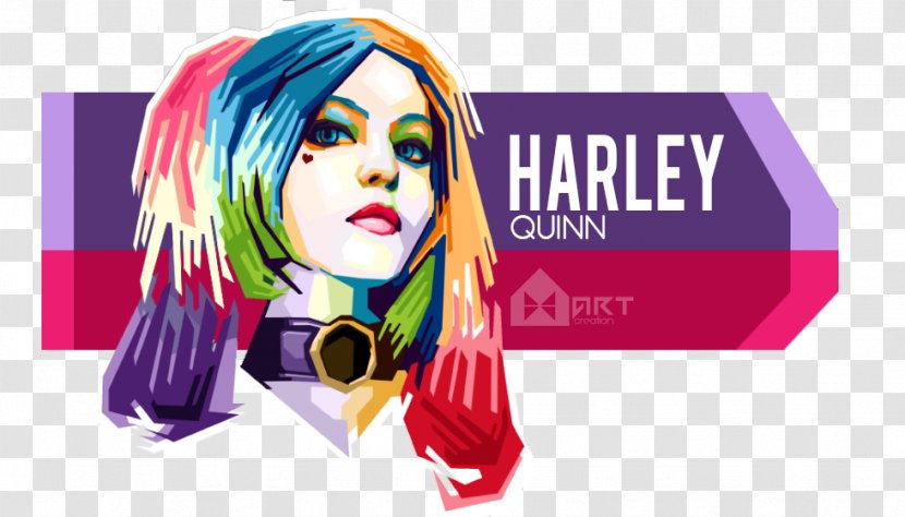 Graphic Design Harley Quinn Digital Art WPAP - Artist Transparent PNG