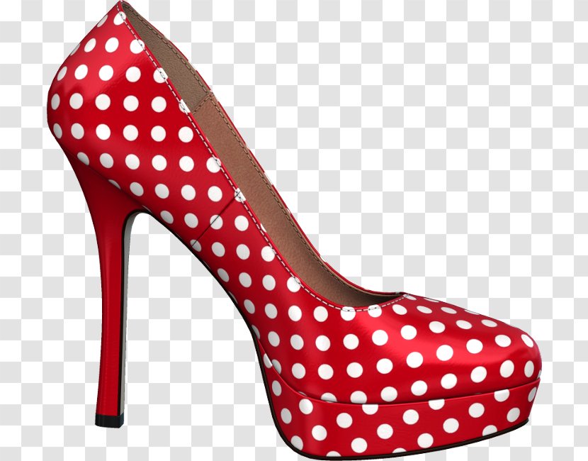 High-heeled Shoe Areto-zapata Polka Dot Court - Clothing - Boot Transparent PNG