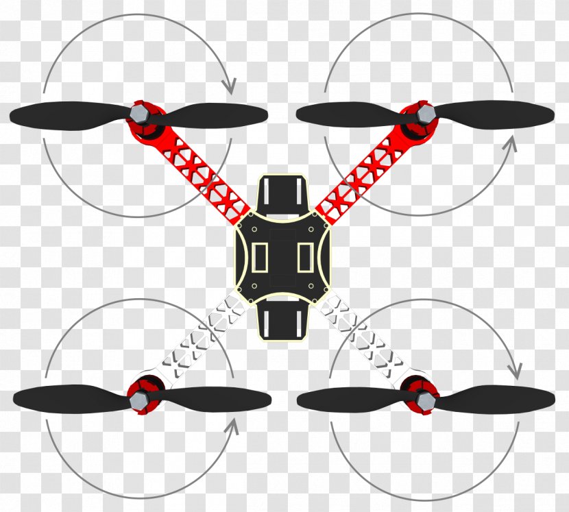 Quadcopter Flight Dynamics Propeller Clip Art - Rotor - Unmanned Aerial Vehicle Transparent PNG