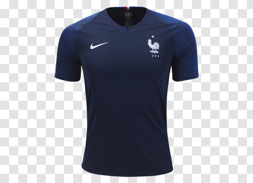 2018 World Cup France National Football Team T-shirt Jersey - Uniform Transparent PNG