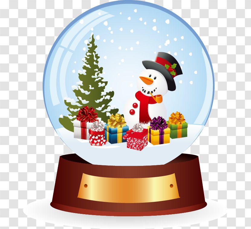 Santa Claus Christmas Gift Snowman - And Holiday Season - Blue Ball Transparent PNG