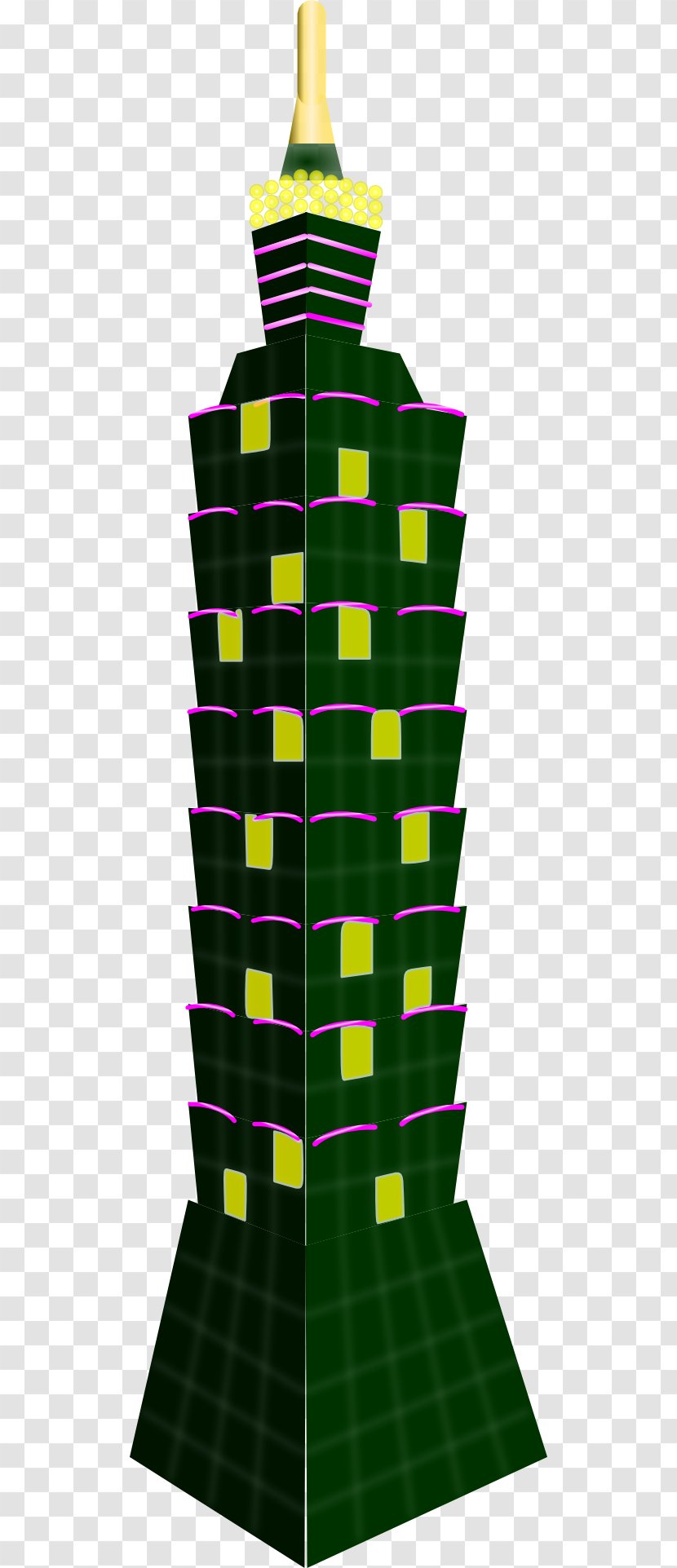 Taipei 101 Clip Art - Green - Skyscraper Transparent PNG