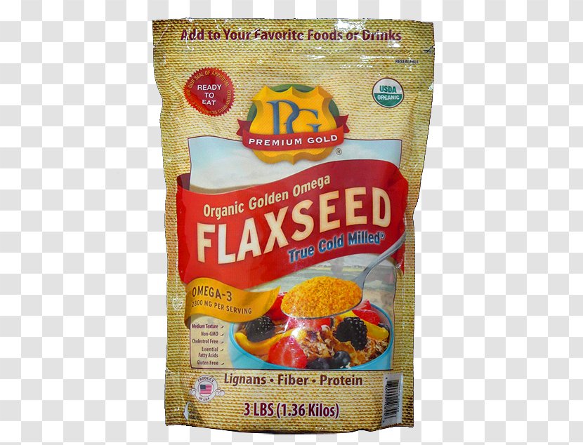Breakfast Cereal Flax Organic Food Linseed Oil - Cuisine - Golden Valley Natural Transparent PNG
