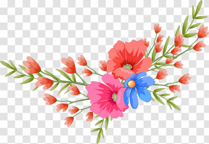 Floral Design Cut Flowers Clip Art - Beautiful Transparent PNG