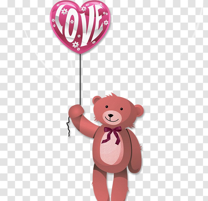 Valentines Day Cartoon Love - Heart - Valentine's Bear Transparent PNG