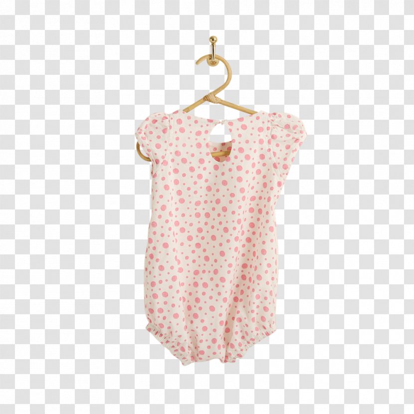 Polka Dot Sleeve Shoulder Nightwear Blouse - Dress Transparent PNG