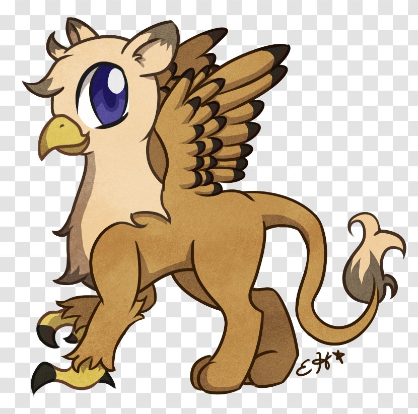 Griffin Drawing Lion Legendary Creature Cuteness - Organism Transparent PNG