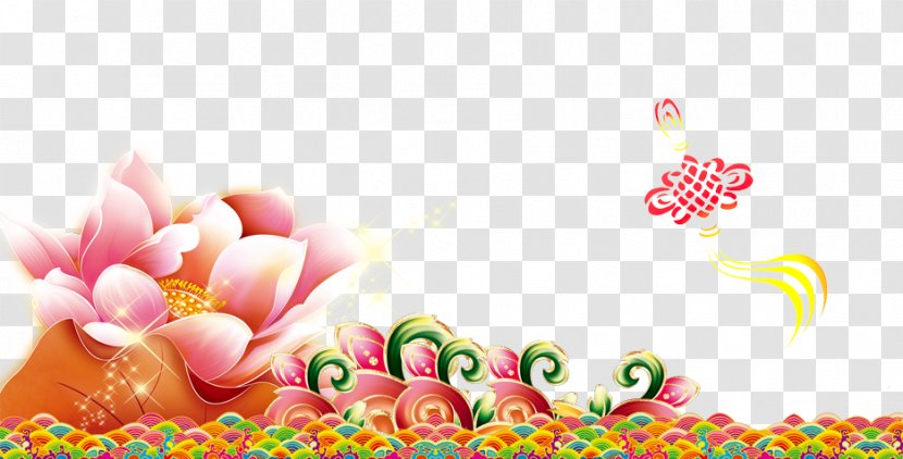 Chinese New Year Banner Years Day Paper - Snowflake - Lotus Creative Figure Transparent PNG