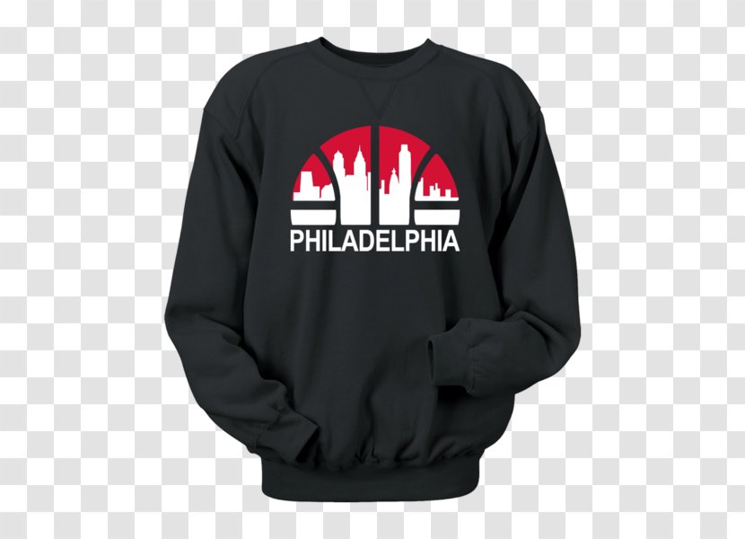 T-shirt Hoodie Crew Neck Sweater Sleeve - Philadelphia Skyline Transparent PNG