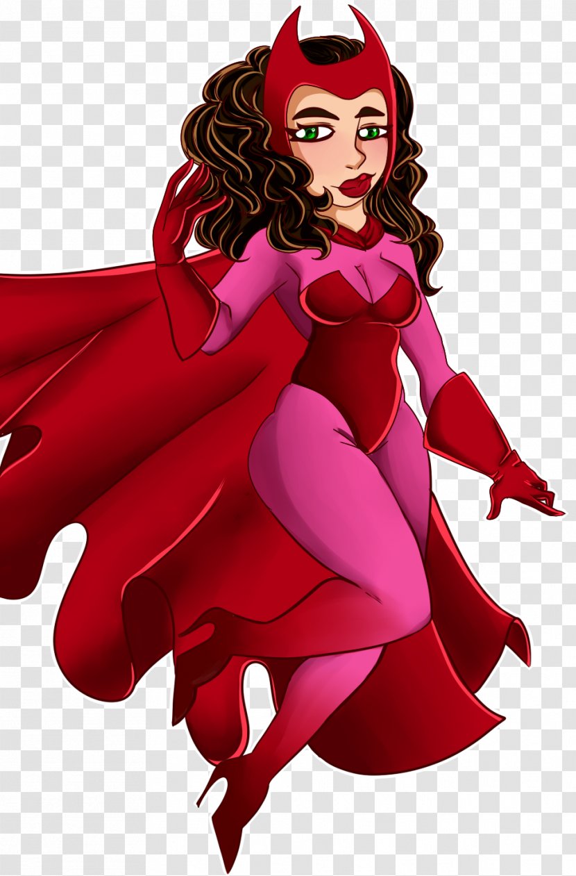 Red Magenta Cartoon Maroon - Watercolor - Scarlet Witch Transparent PNG