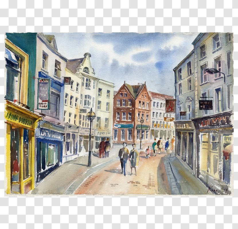 Grafton Street St Stephen's Green Watercolor Painting Henry Street, Dublin - Tourism Transparent PNG