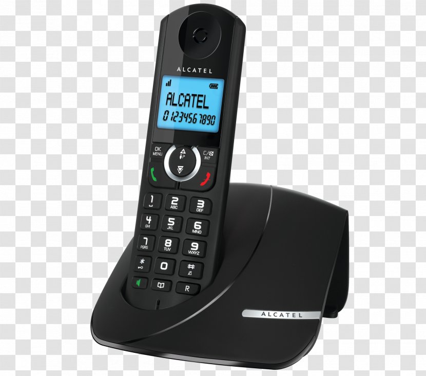 Alcatel Mobile Cordless Telephone Digital Enhanced Telecommunications Phones - Gadget - White Dot Transparent PNG