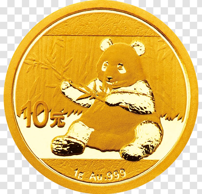 Giant Panda Chinese Gold Coin - Investment Transparent PNG