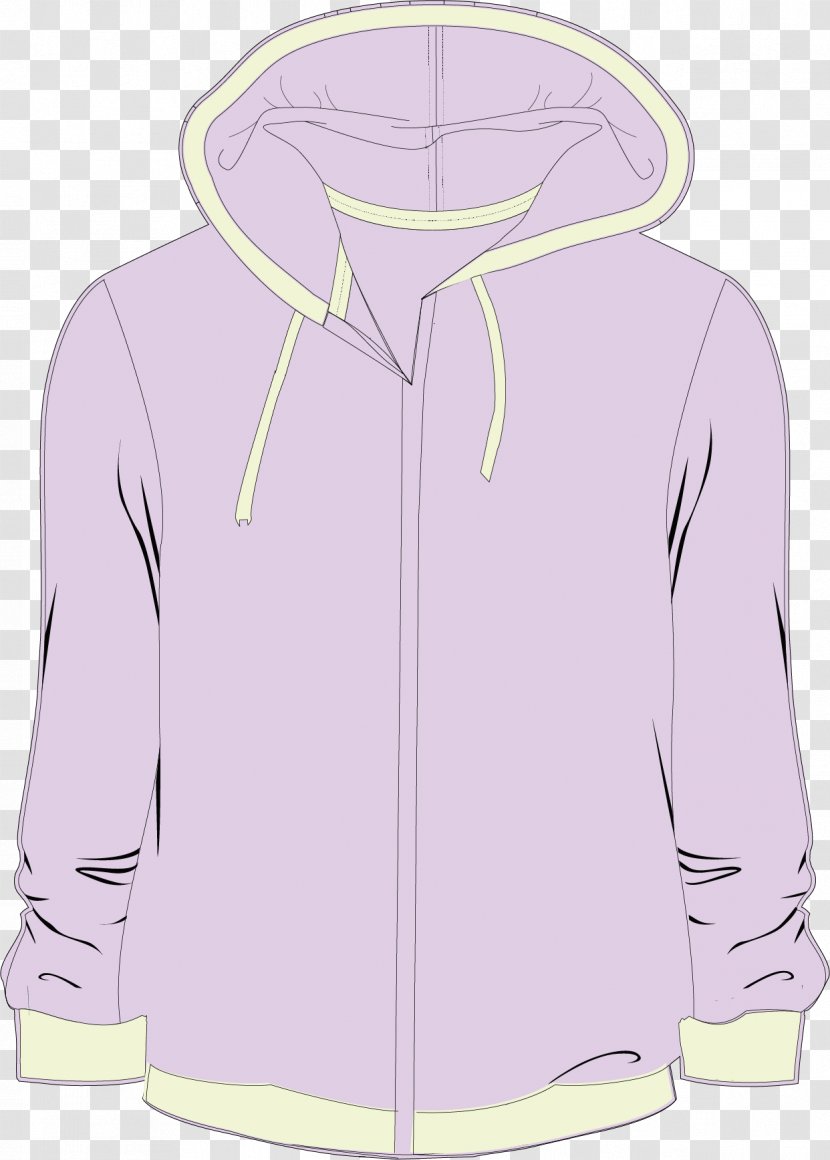 Hoodie Jacket Neck Sleeve - Top - Vector Painted Lady Transparent PNG