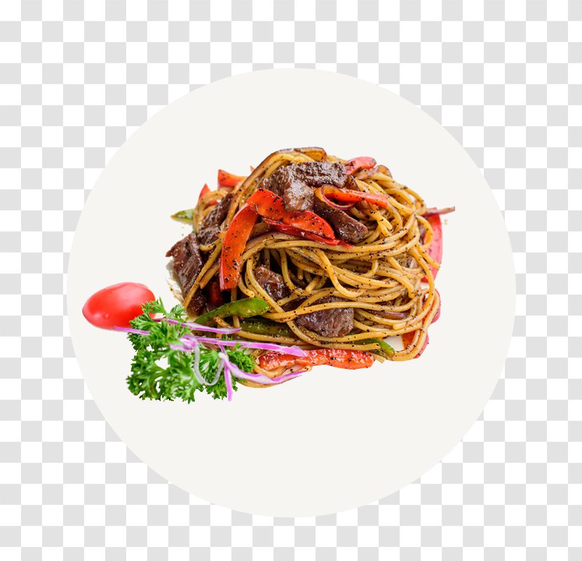 Spaghetti Alla Puttanesca Chow Mein Aglio E Olio Chinese Noodles Yakisoba - Vegetarian Food - Black Pepper Beef Tomato Pasta Transparent PNG