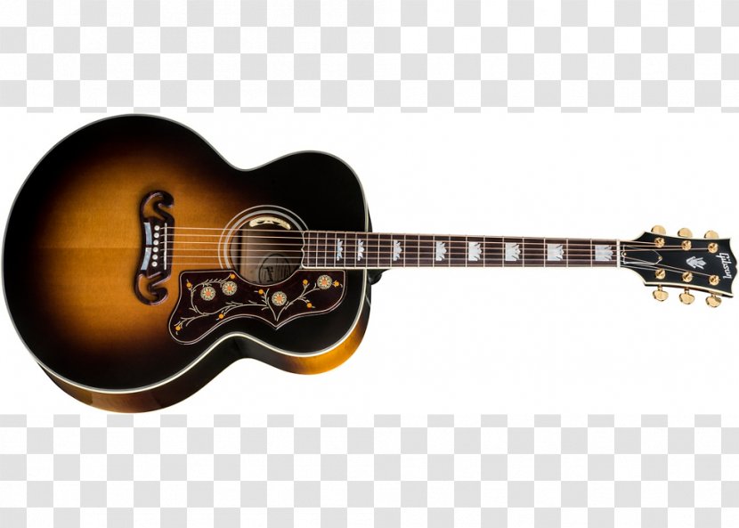 Gibson J-200 ES-335 Fender Stratocaster Acoustic Guitar - Watercolor - Poster Transparent PNG