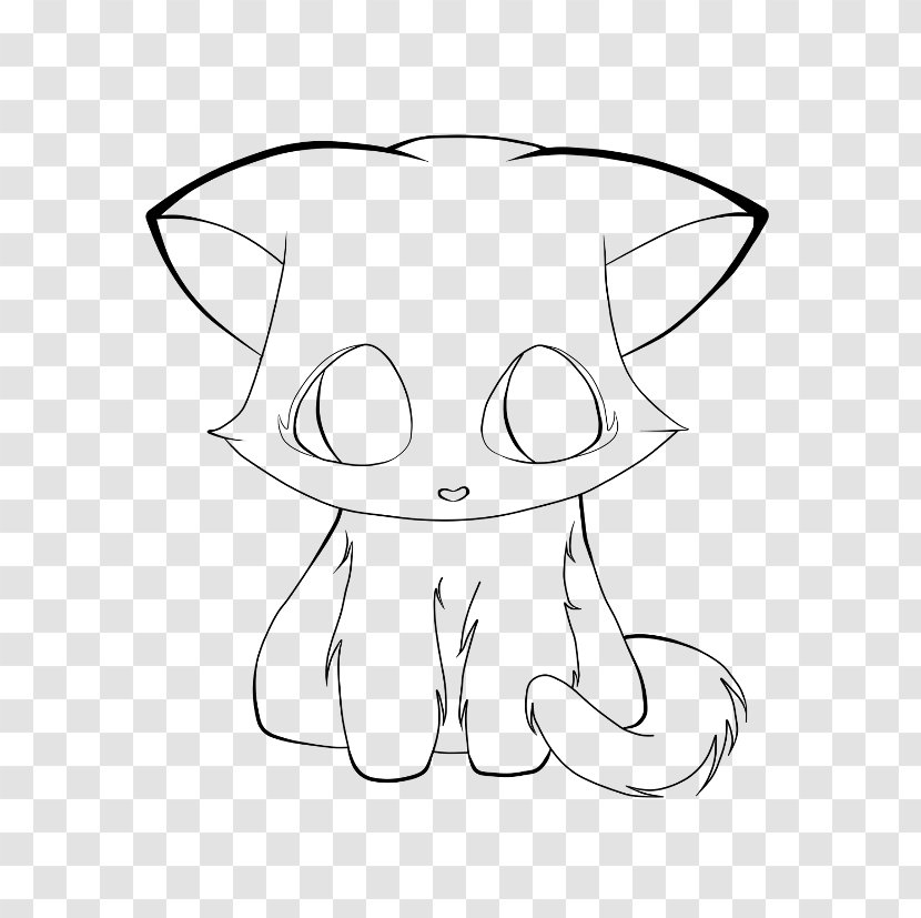 Line Art Cat Kitten Drawing Puppy - Silhouette - Vector Transparent PNG