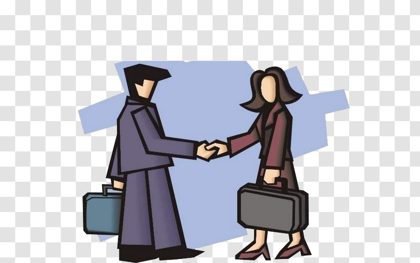 Handshake Cartoon - Comics - Men And Women Shake Hands Transparent PNG