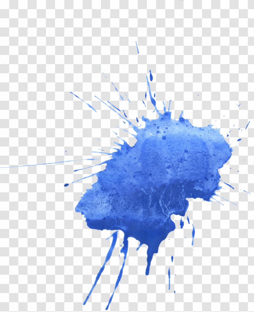 Blue Watercolor Painting Ink - Drop Transparent PNG