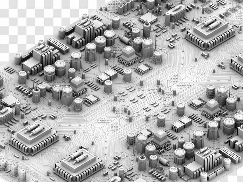Printed Circuit Board Electronic Electrical Network Integrated Electronics - Royaltyfree - Computer Chip Transparent PNG