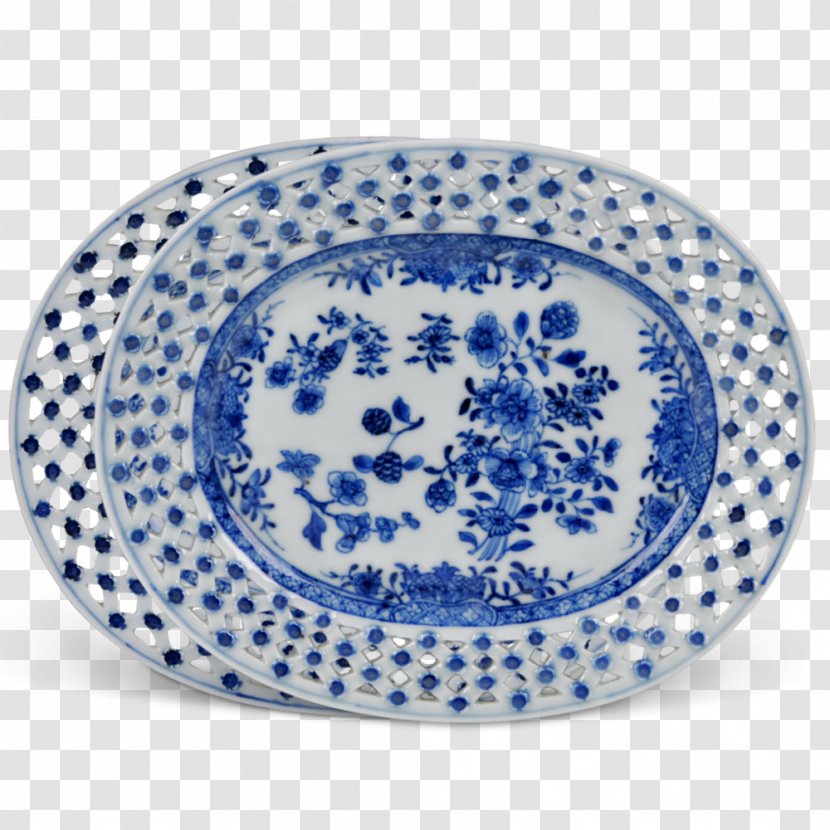 Blue And White Pottery Porcelain Ceramic Kraak Ware Underglaze - Cobalt - Plate Transparent PNG