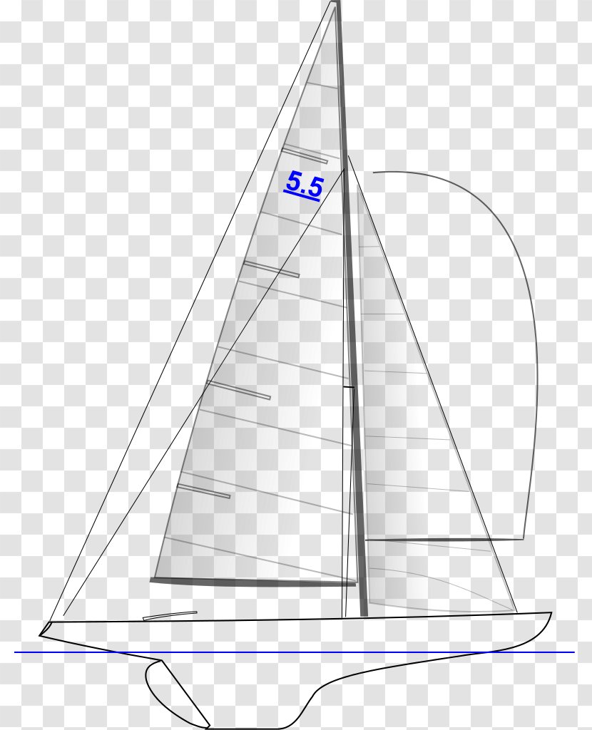 Keelboat Sailing 5.5 Metre Yawl 6 Transparent PNG