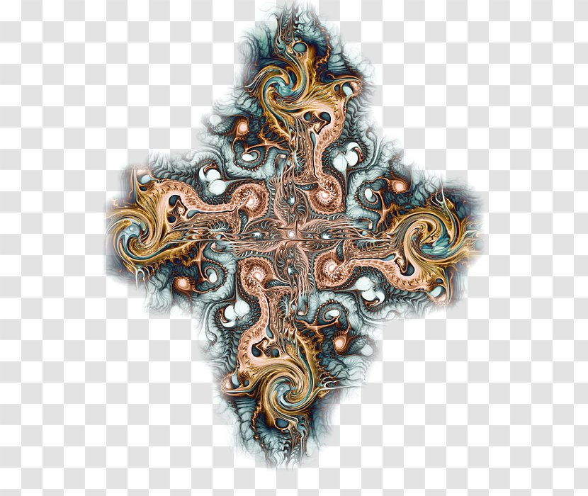 Symbol Decorative Arts Fractal Pattern - Christianity - Dead Cross T Shirt Transparent PNG