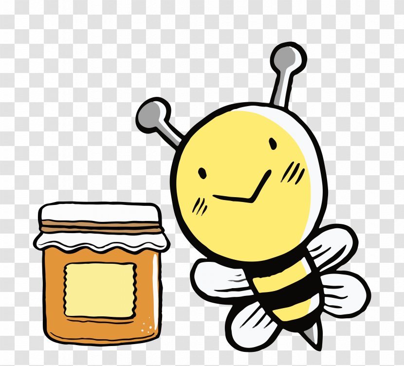 Honey Bee Euclidean Vector Clip Art - Beehive - Cartoon Bees Transparent PNG