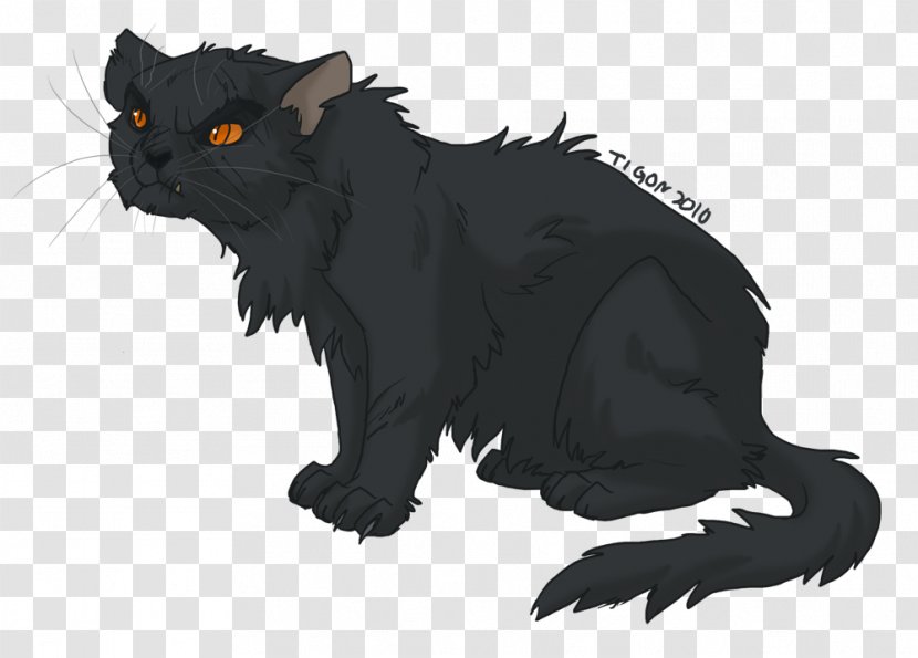Kitten Black Cat Yellowfang Whiskers - Warriors Transparent PNG