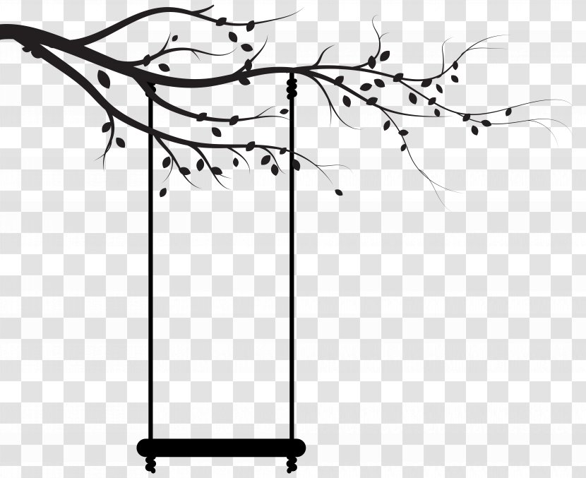 Silhouette Swing Black And White Drawing Transparent PNG