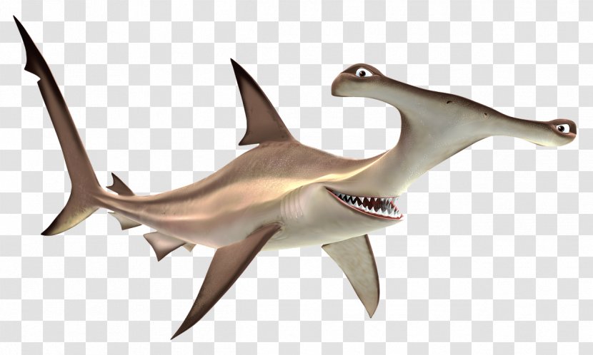 Bruce Great White Shark Finding Nemo - Fish Transparent PNG