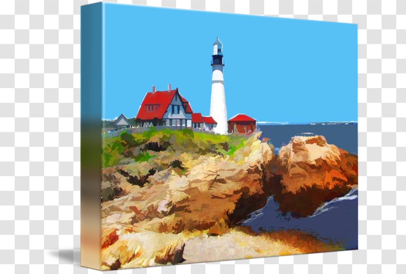 Portland Head Light Lighthouse Douchegordijn Shower - Curtain Transparent PNG