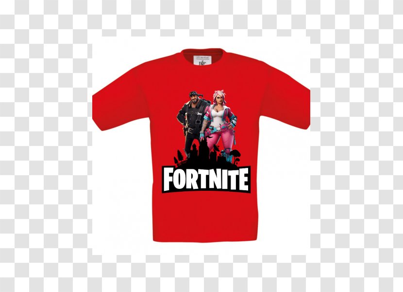 Printed T-shirt Fortnite Battle Royale Lightning McQueen - Red - Noob Transparent PNG