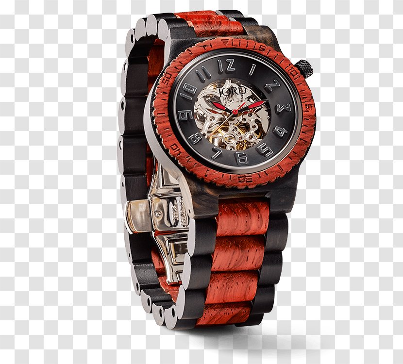 Automatic Watch Skeleton Wood Jord - Gear Transparent PNG