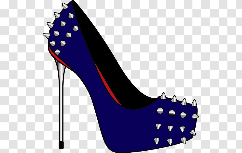 Shoe High-heeled Footwear Cartoon - Rivet High Heels Transparent PNG