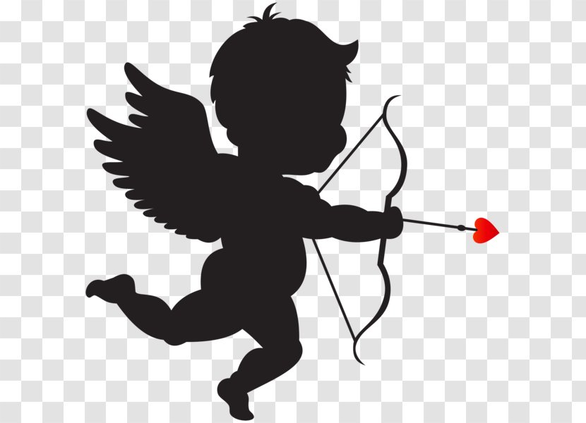 Cupid Clip Art - Black And White - Arrow Transparent PNG