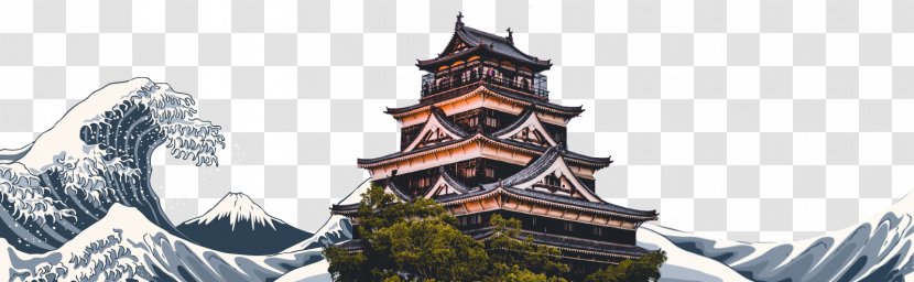 University Of Malaya Hiroshima Castle Kinabalu Residential College Temple Japanese Pagoda - Japan Transparent PNG