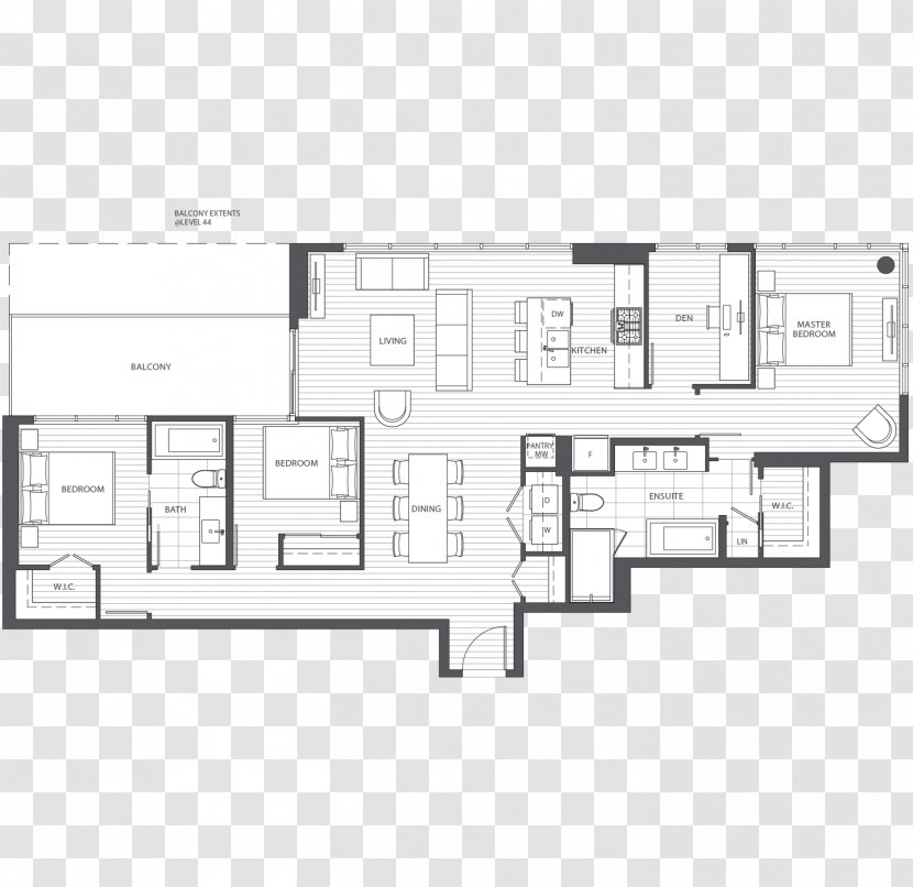 Floor Plan JOEY Burnaby Architecture - Diagram Transparent PNG