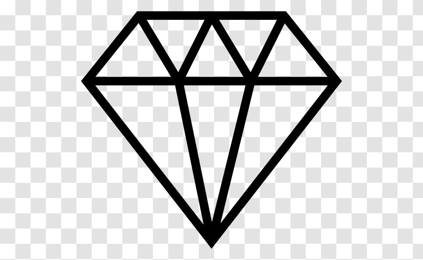 Diamond Gemstone - Line Art - Diamon Transparent PNG