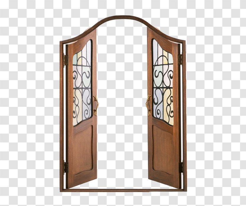 Window Door Wood Model House - Handle - Brown Carved Open Transparent PNG