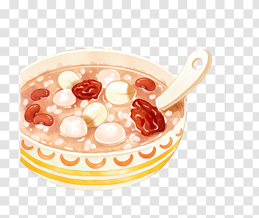 Laba Congee Festival Traditional Chinese Holidays Illustration - Hand-painted Rice Pudding Transparent PNG