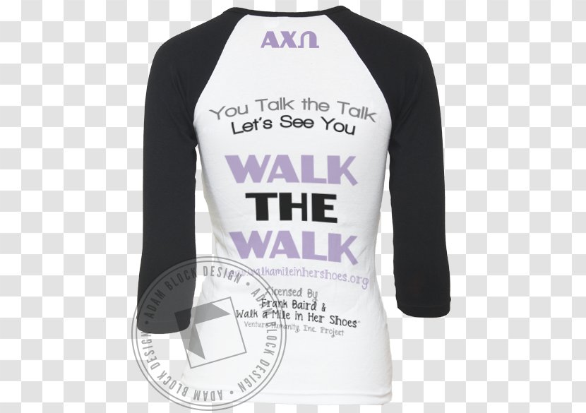 Long-sleeved T-shirt Font - T Shirt - The Back Of Walk Transparent PNG