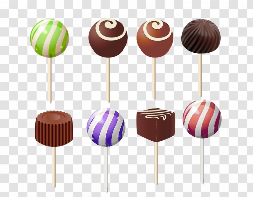 Lollipop Chocolate Balls Cupcake Candy - Pastry Transparent PNG