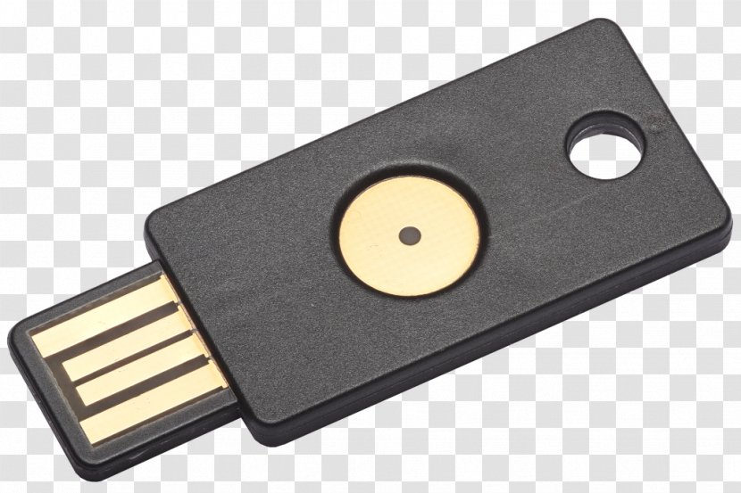 Security Token YubiKey USB Flash Drives Universal 2nd Factor One-time Password - Multifactor Authentication - Key Transparent PNG